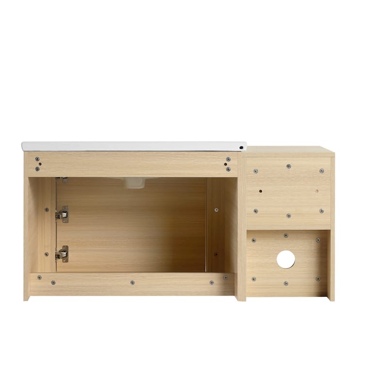 Beingnext 24''/28''/36''/40''/60''/68'' Floating Bathroom Vanity with Sink, Wall Mounted Bathroom Vanity with Soft Close Door