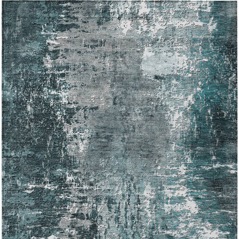 HomeRoots Abstract Transitional Rectangle Outdoor Rug