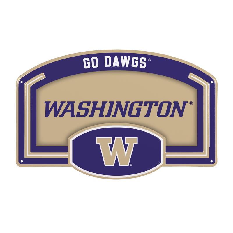 University of Washington Embossed Steel Wall Sign, 11" x 17"