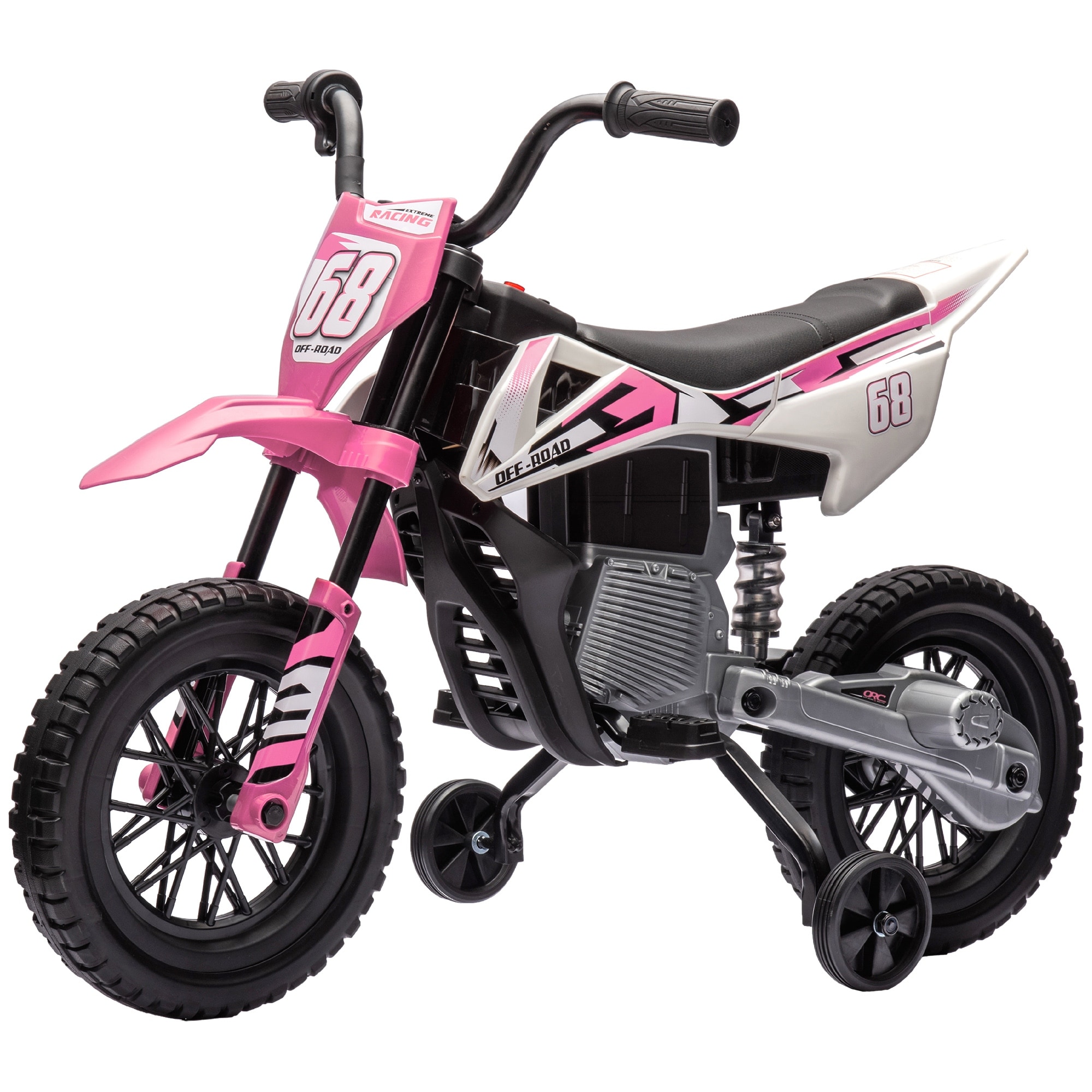12V Kids Dirt Bike with Training Wheels Electric Motorcycle for Toddlers