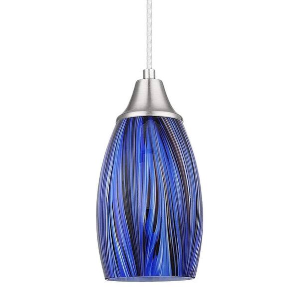 Dark Blue kitchen Pendant light Glass sink light modern mini art hand ...