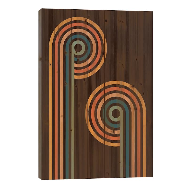 Retro II Print On Wood by Gary Williams - Multi-Color - 26x18x1.5