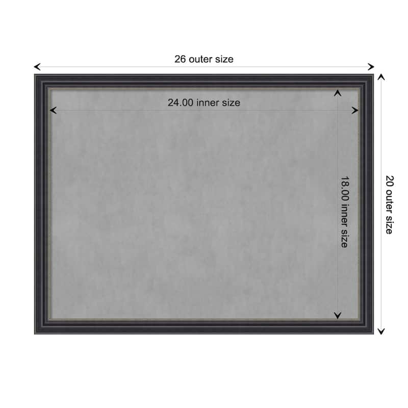 Amanti Art Stylish Black Framed Magnetic Board - Board Size 24x18