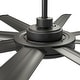 preview thumbnail 11 of 9, Matte Black 60-in 8-Blade Ceiling Fan with Remote Control