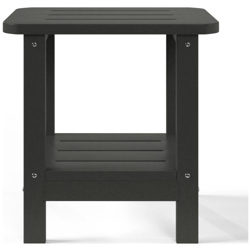 Brighton Outdoor Poly Two Shelf Side Table