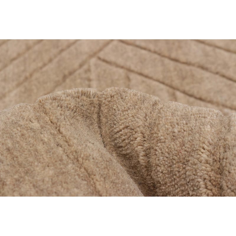 Kashkuli Gabbeh Tan Rug 3'11" x 3'11" - 3'11 x 3'11