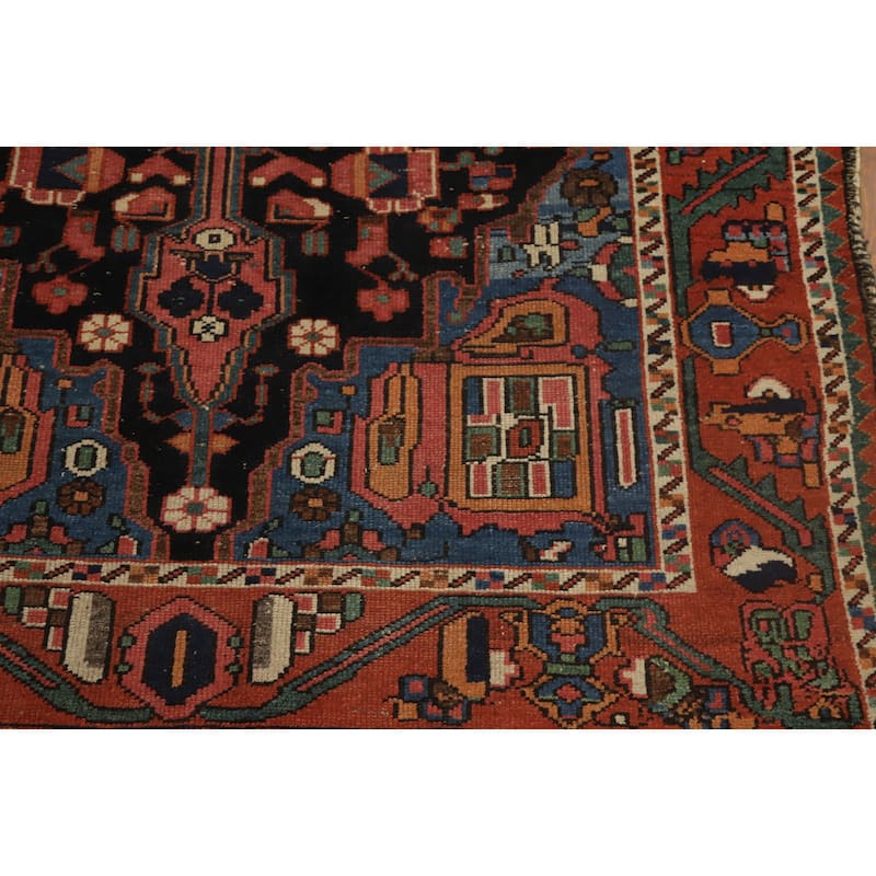 Hand Knotted Oriental 100% Wool Carpet Traditional Medallion Pink Bakhtiari Area Rug - 6' 8'' X 4' 7''