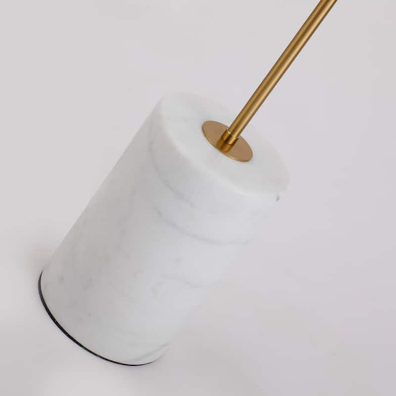 Nordic Marble Orb 2-Light LED Floor Lamp with Marble Base - Golden Modern Futuristic Style - White/Grey/Gold