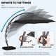 preview thumbnail 8 of 34, 10 ft.Aluminum Curvy Cantilever Offset Hanging Patio Umbrella With Sandbag Base