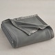 preview thumbnail 9 of 32, Summer Satin Fleece Blanket Throw - Dark Grey