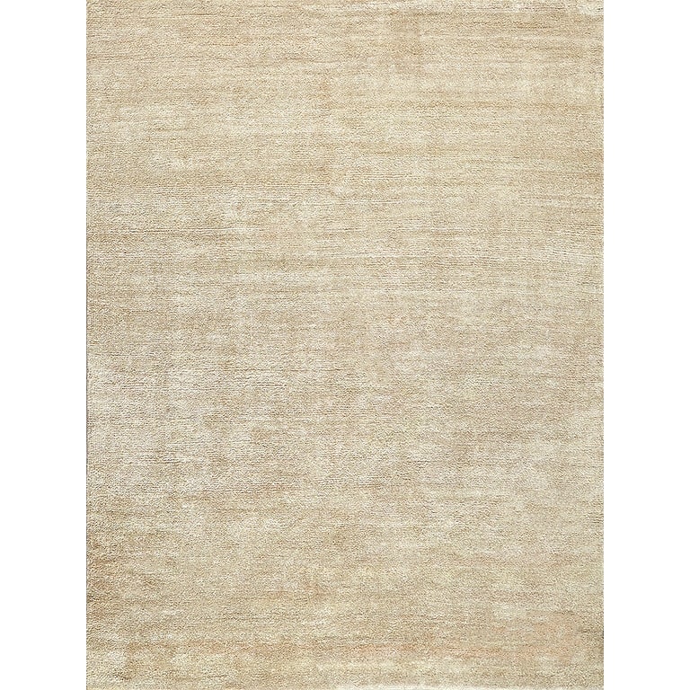Exquisite Rugs Plush Hand-Knotted Bamboo Silk/New Zealand Wool Gold Area Rug