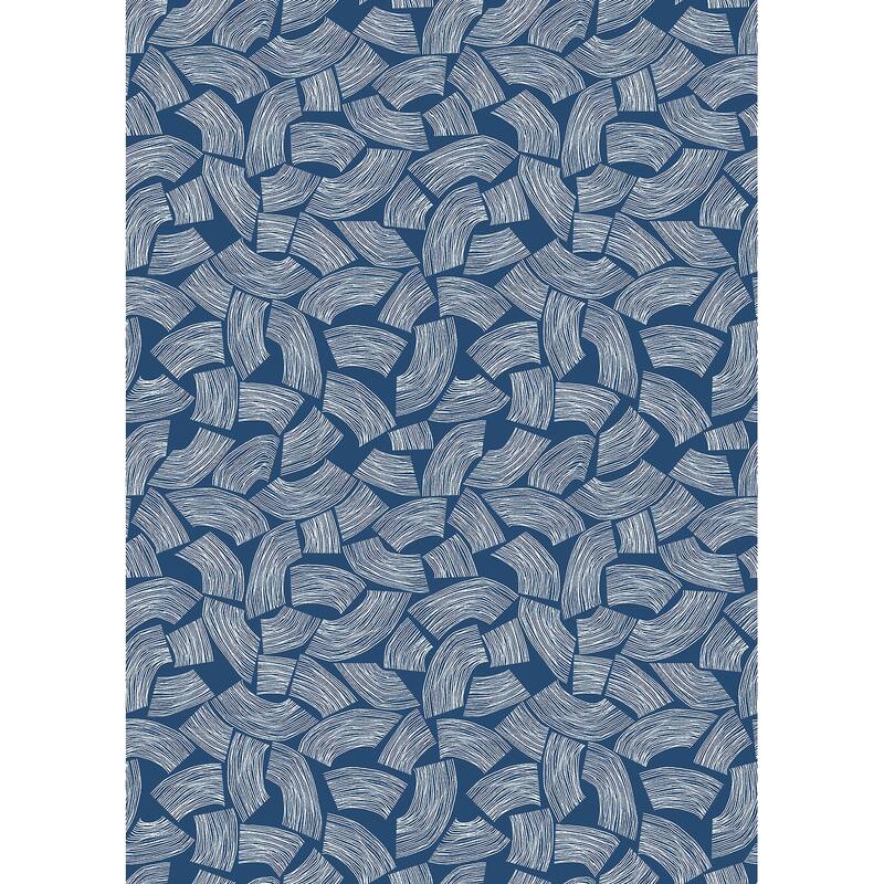 ohpopsi Elements Indigo Scribbled Arches Wallpaper