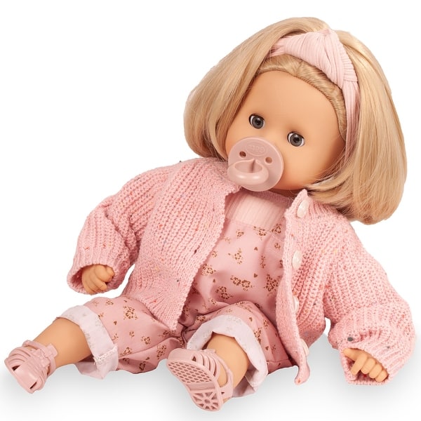 slide 2 of 5, Gotz: Muffin: Flowers Millefleur - 13" Doll, Pink Floral Overalls,Kids 3+