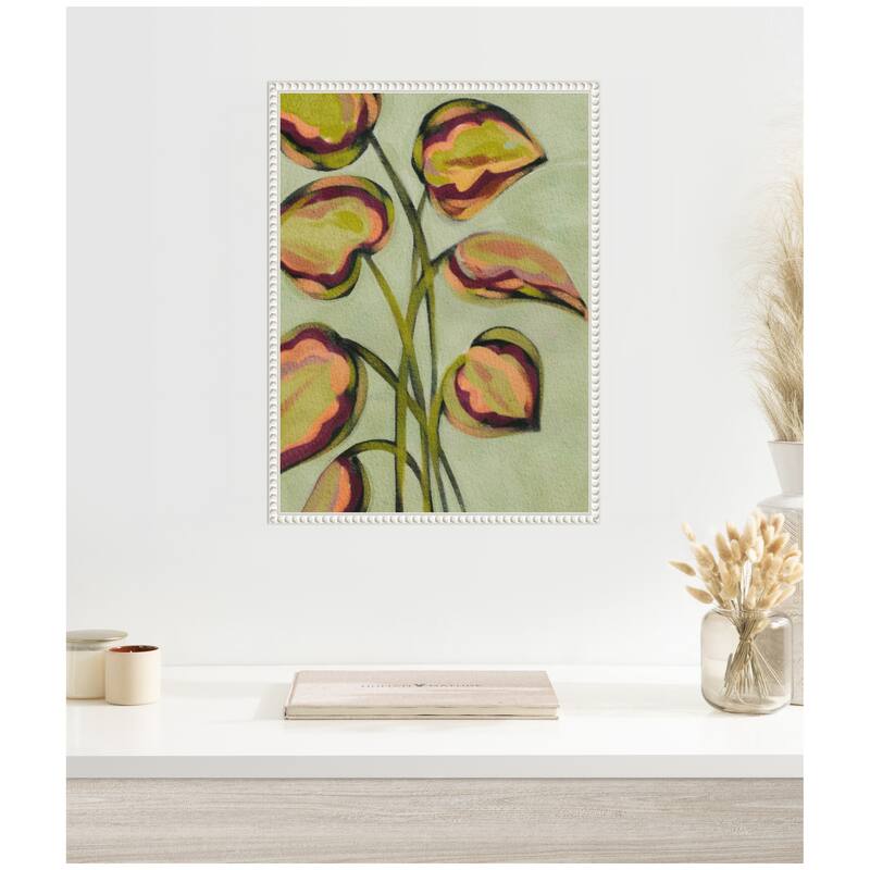 Kate and Laurel Sylvie Vibrant Foliage Framed Canvas by Nikita Jariwala