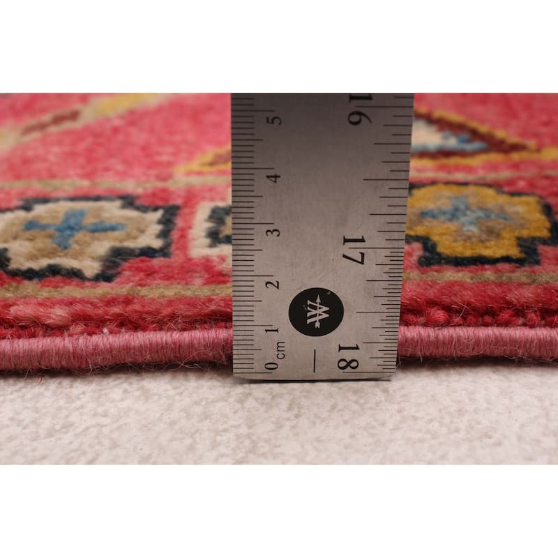 ECARPETGALLERY Hand-knotted Uzbek Ghazni Pink Wool Rug - 4'10 x 6'7