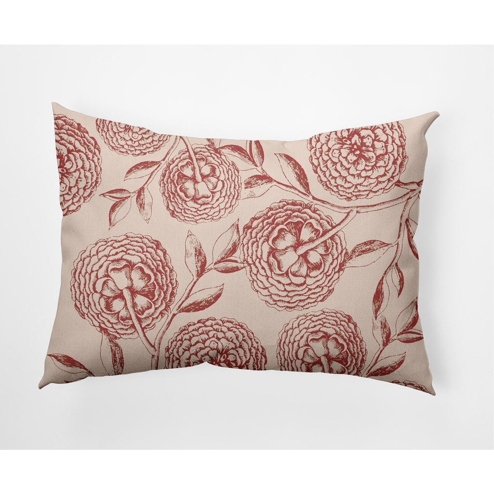 Antique Flowers Indoor/Outdoor Throw Pillow