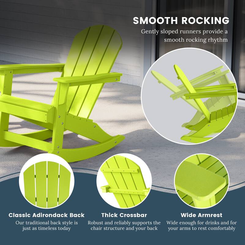 Laguna Hdpe All Weather Outdoor Patio Rocking Chair (Set of 2)