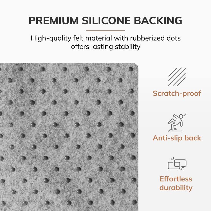 Jani Eco Bamboo Roll-up Rectangular Chair Mat with Lip - Durable and Eco-Friendly Chair Mat