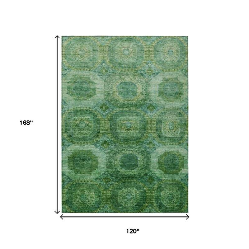 HomeRoots Medallion Transitional Rectangle Outdoor Rug