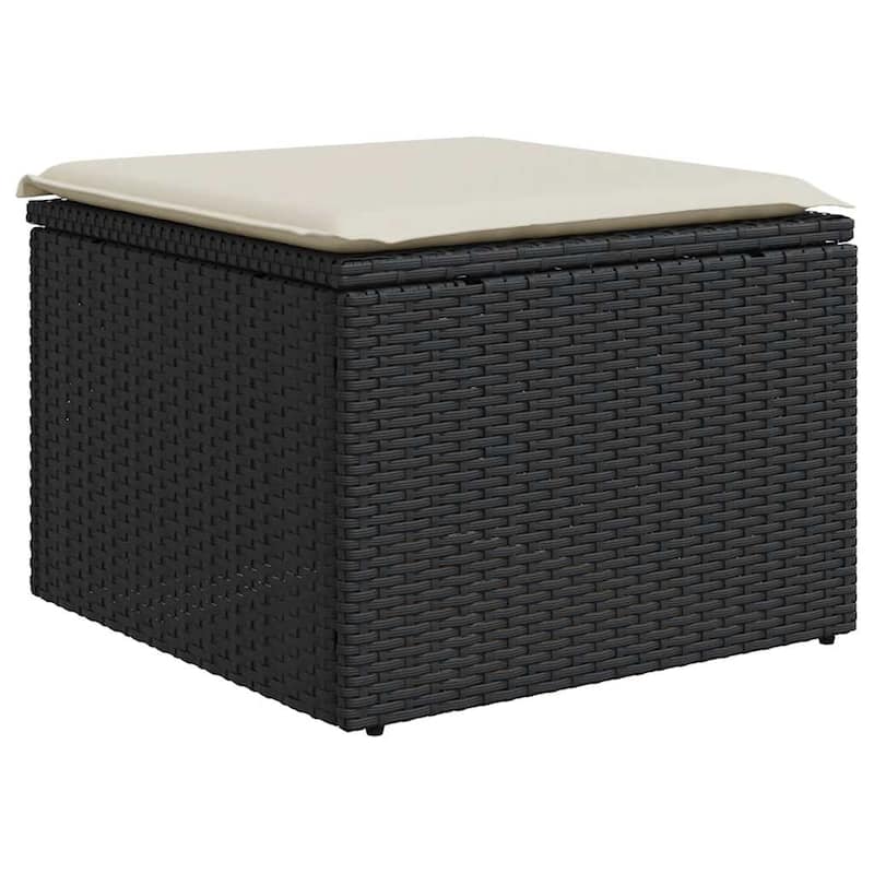 vidaXL Patio Sofa Set with Cushions Outdoor Furniture 9 Piece Poly Rattan