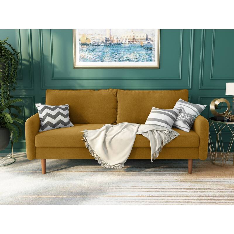 70''Velvet Square Arm Sofa