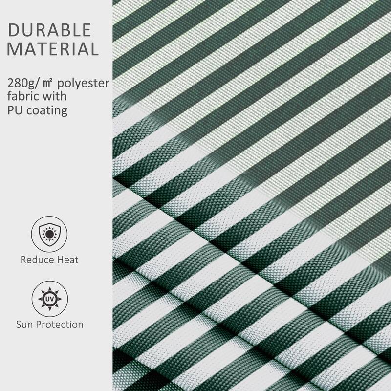 Outsunny 8' x 6.6' Patio Retractable Awning/Manual Exterior Sun Shade Deck Window Cover