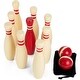 preview thumbnail 2 of 4, Wooden Lawn Bowling Set - 8.75" x 2.25"