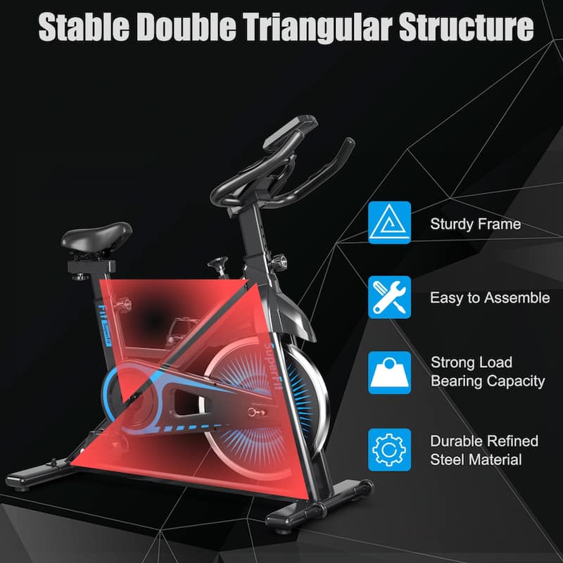 SuperFit Indoor Cycling Stationary Bike Belt Drive Adjustable - See Details