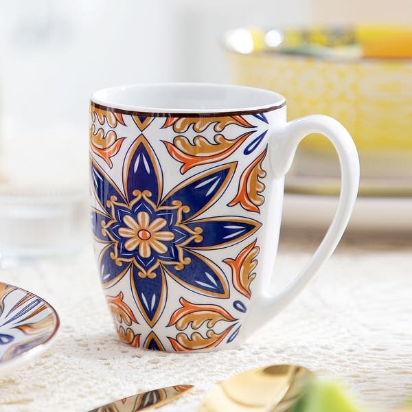 vancasso Bohemia 4-Piece Porcelain Coffee Mug 12Oz. - Bed Bath & Beyond -  34840551