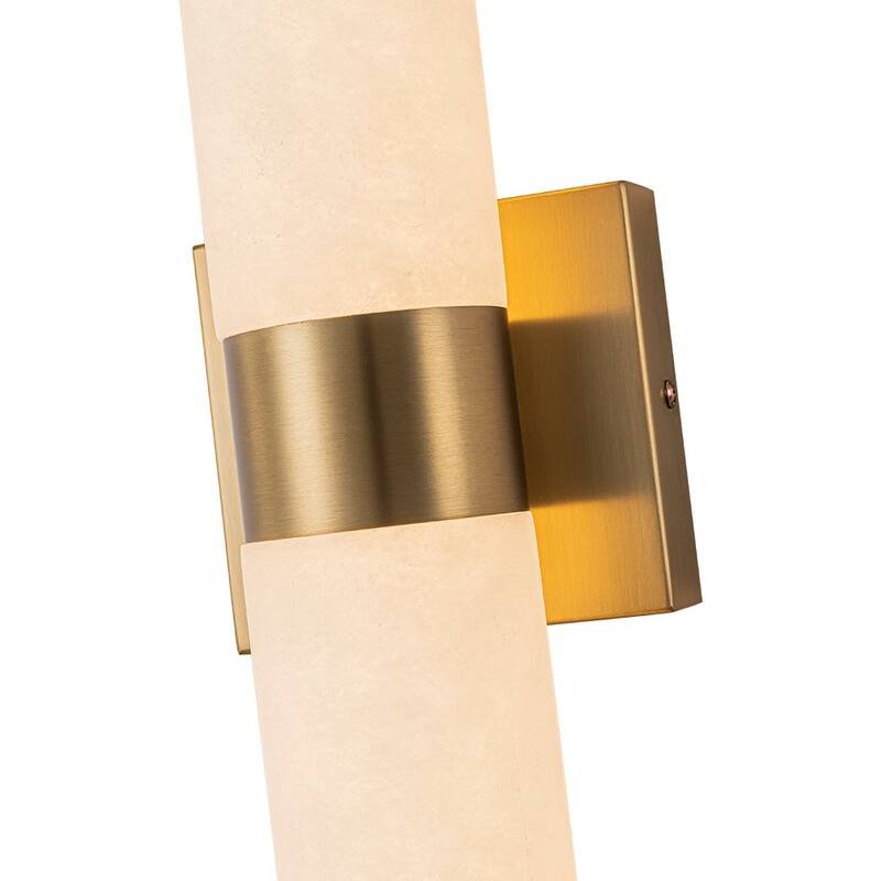 Dimmable LED Marble Linear Vanity Wall Lamp - Warm Light 23in