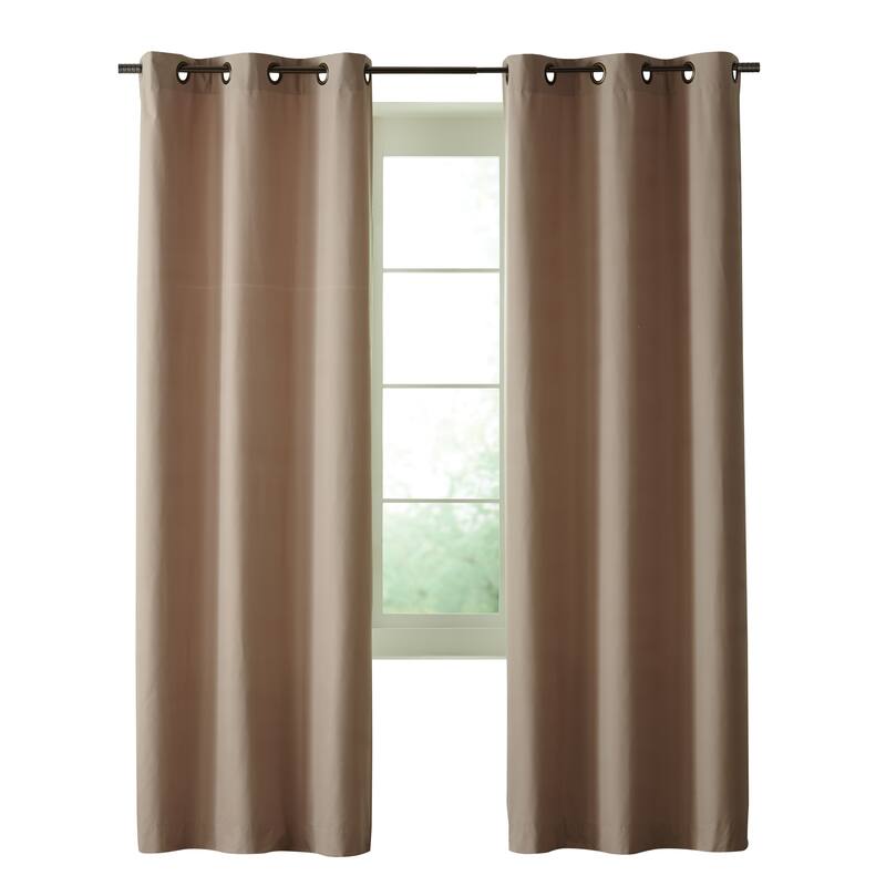ThermaLogic Prelude Grommet Insulated Solid Curtain Panel - 40" x 84" - Taupe