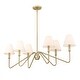 preview thumbnail 9 of 9, Golden Lighting 3690-LP IL Kennedy 6 Light 42" Wide Chandelier