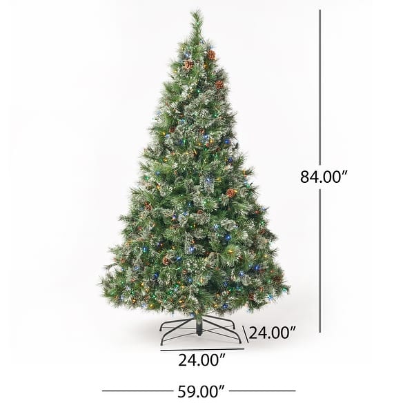 7foot Faux Cashmere Pine Snowy Artificial Christmas Tree by