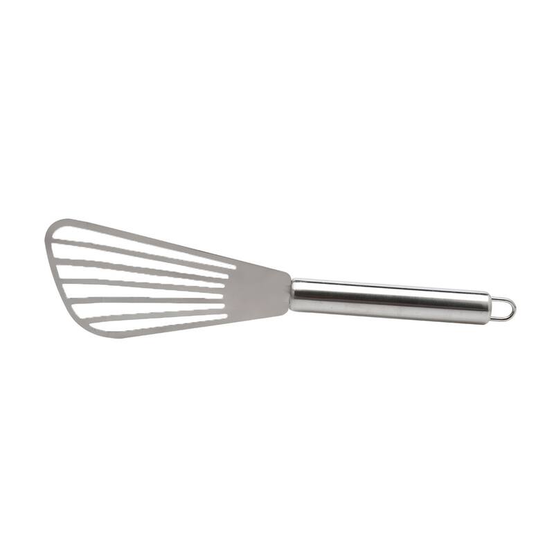 Stainless Steel Beveled Design Fish Pancake Slotted Turner for Frying - 26 x 7cm