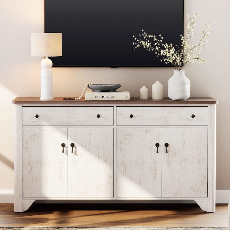 WAMPAT Large Sideboard Buffet Cabinet with Storage, 59"