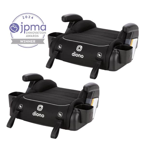 slide 2 of 12, Connect3® RXT Backless Booster (Latch), Pack of 2 Black Storm