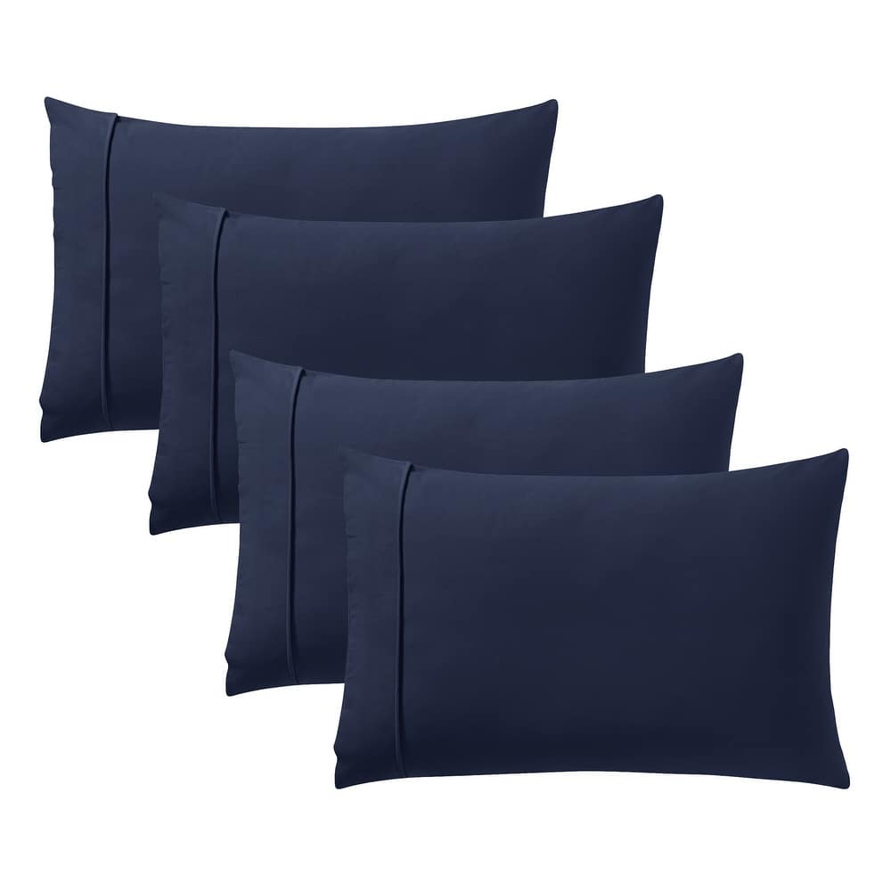 Sweet Home Collection Ultra Soft Solid Flannel Pillowcases (4-Pack)