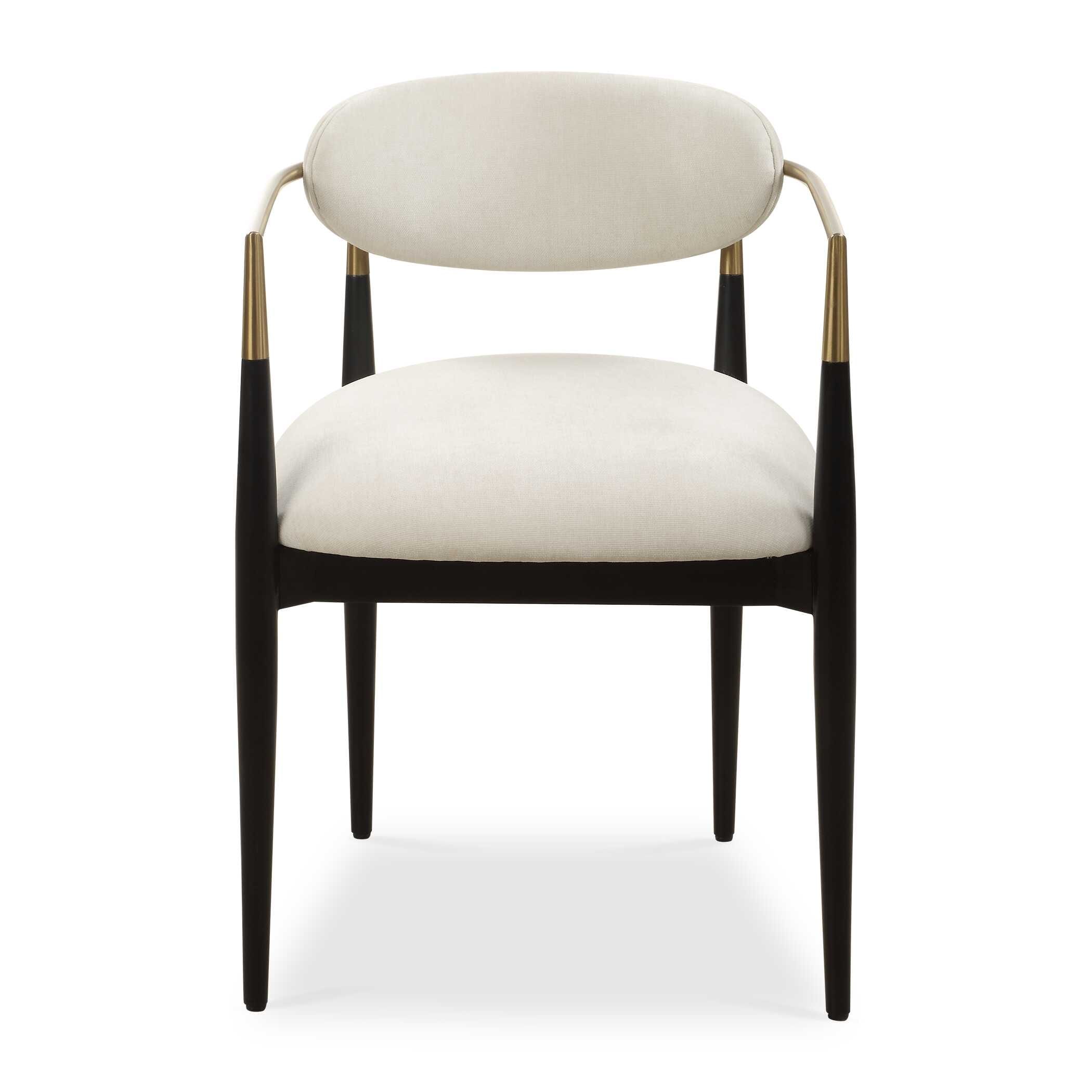 Uttermost Moxie White Dining Arm Chair