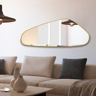 Asymmetrical Irregular Aesthetic Wall Mirror - 50 x 20 Inches