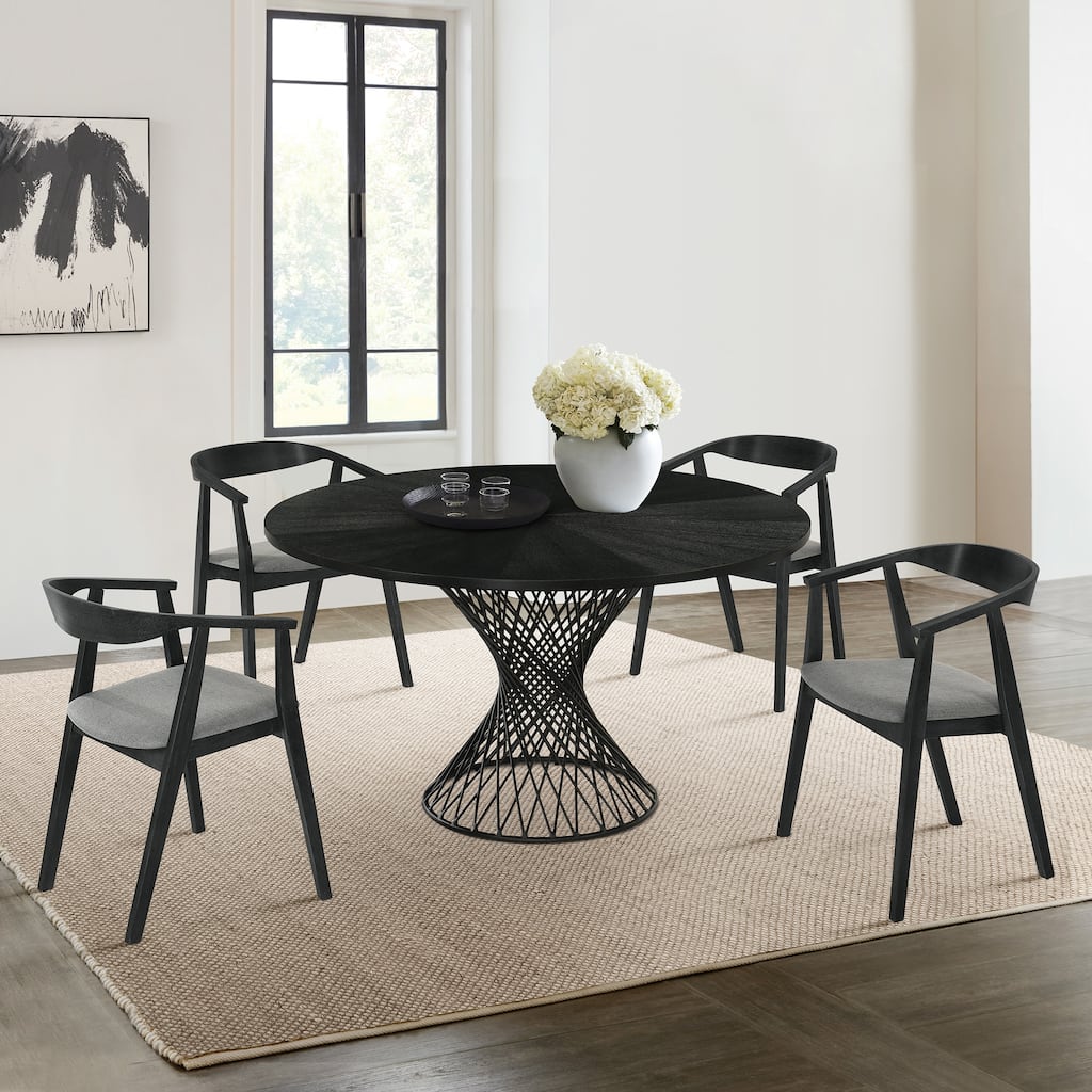 Cirque Santana 5 Piece Wood Dining Table Set