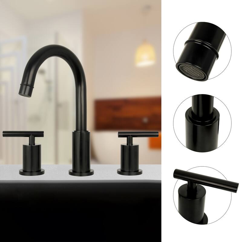 Two-Handle Copper Widespread Bathroom Sink Faucet - 8' x 10'