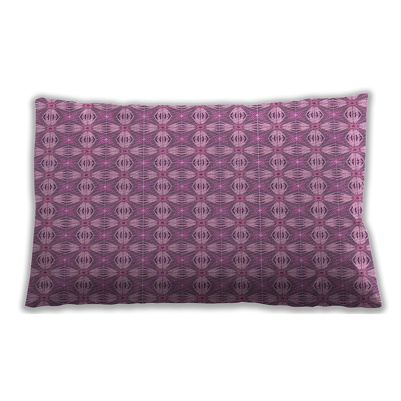 Ahgly Company Patterned IndoorOutdoor Violet Purple Lumbar Throw