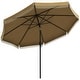 preview thumbnail 27 of 39, Outsunny 9ft Patio Umbrella with Push Button Tilt and Crank, Ruffled Outdoor Market Table Umbrella with Tassles and 8 Ribs