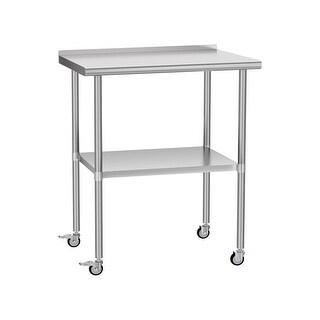 Stainless Steel Table 30 x 30 Inches Metal Work Table Adjustable ...