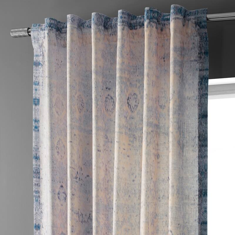 Exclusive Fabrics Textured Cotton Printed Curtains for Bedroom and Living room (1 Panel)