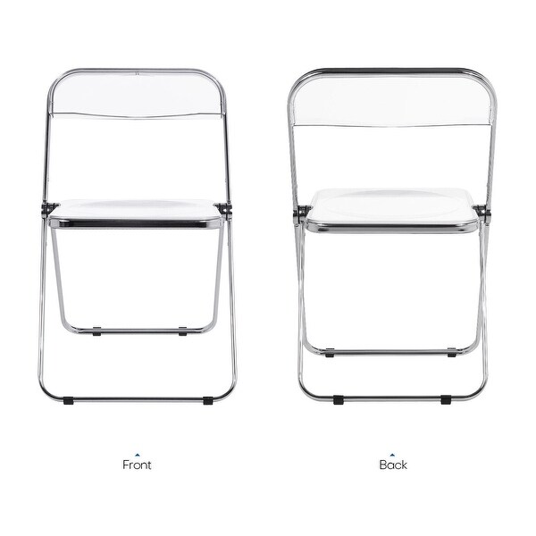 Transparent Acrylic Stackable Folding Dining Chair with Transparent Acrylic Stackable Folding Dining Chair with