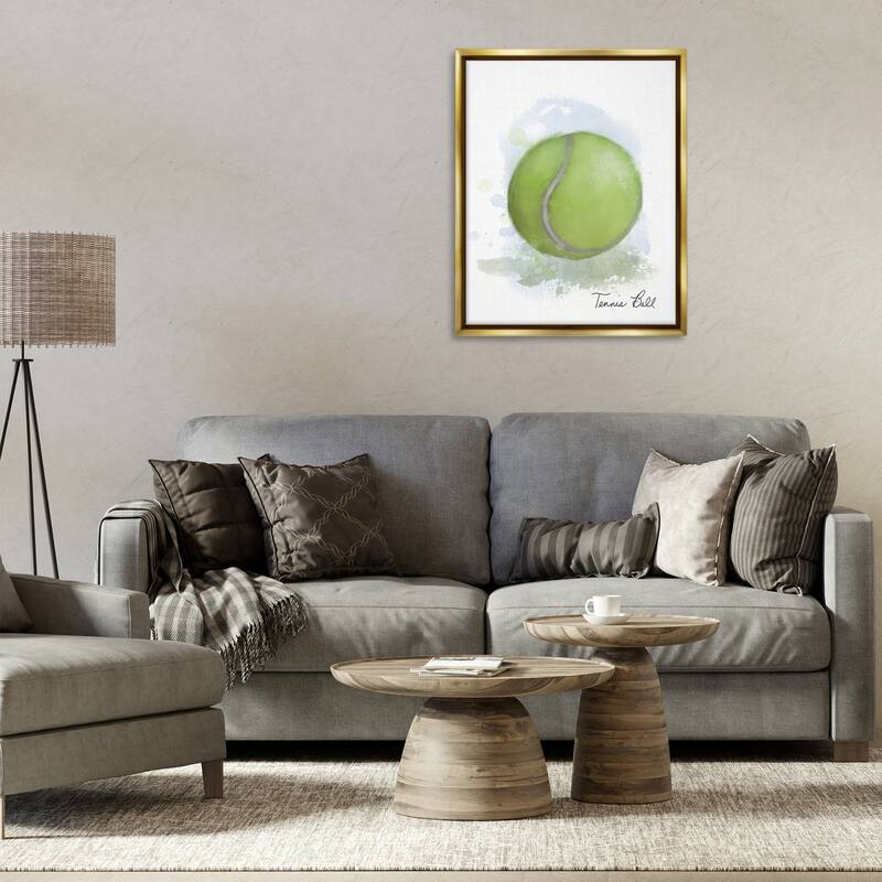 Stupell Soft Pastel Tennis Ball Framed Floater Canvas Wall Art Design By Matthew Piotrowicz