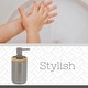 preview thumbnail 12 of 51, Elegant Soap Dispenser - Polyresin and Bamboo Design, Refillable Liquid Pump - 3 L x 3 W X 7 h
