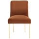 preview thumbnail 34 of 124, SAFAVIEH Couture Nolita Velvet Accent Chair - Mustard / Brass - 28"x23"x35.3" - 28" W x 23" D x 35" H