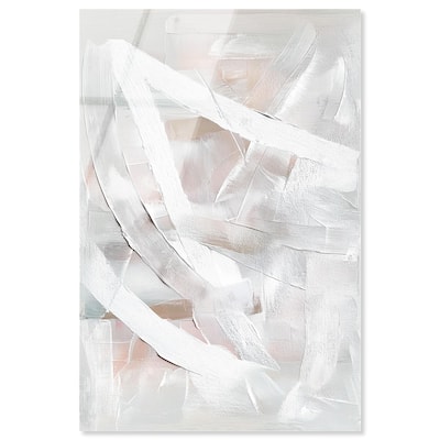 Thick White Texture I Acrylic by Art Remedy, Ready to Hang